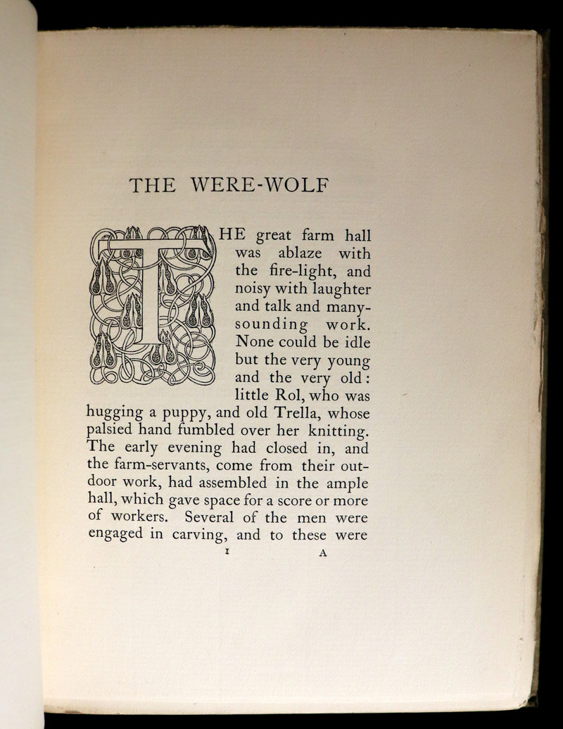 Werewolf Book First 1896 Rare First Edition Book on Werewolves - THE WERE-WOLF by Clemence ...