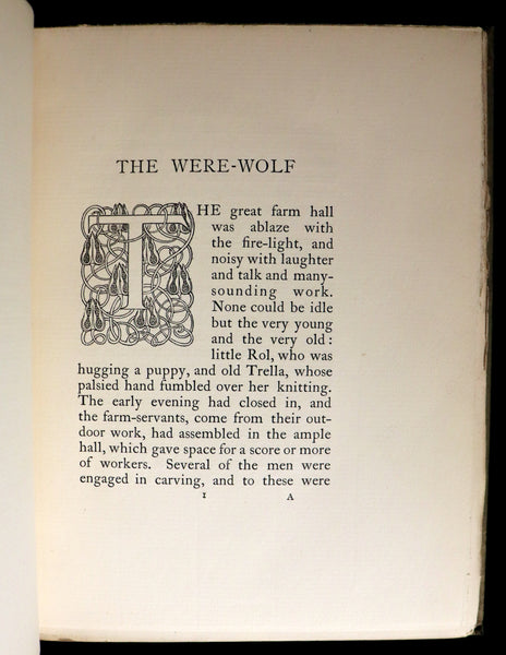 1896 Rare First Edition Book on Werewolves - THE WERE-WOLF by Clemence Housman.