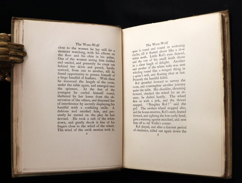 1896 Rare First Edition Book on Werewolves - THE WERE-WOLF by Clemence Housman.