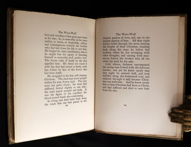 1896 Rare First Edition Book on Werewolves - THE WERE-WOLF by Clemence Housman.