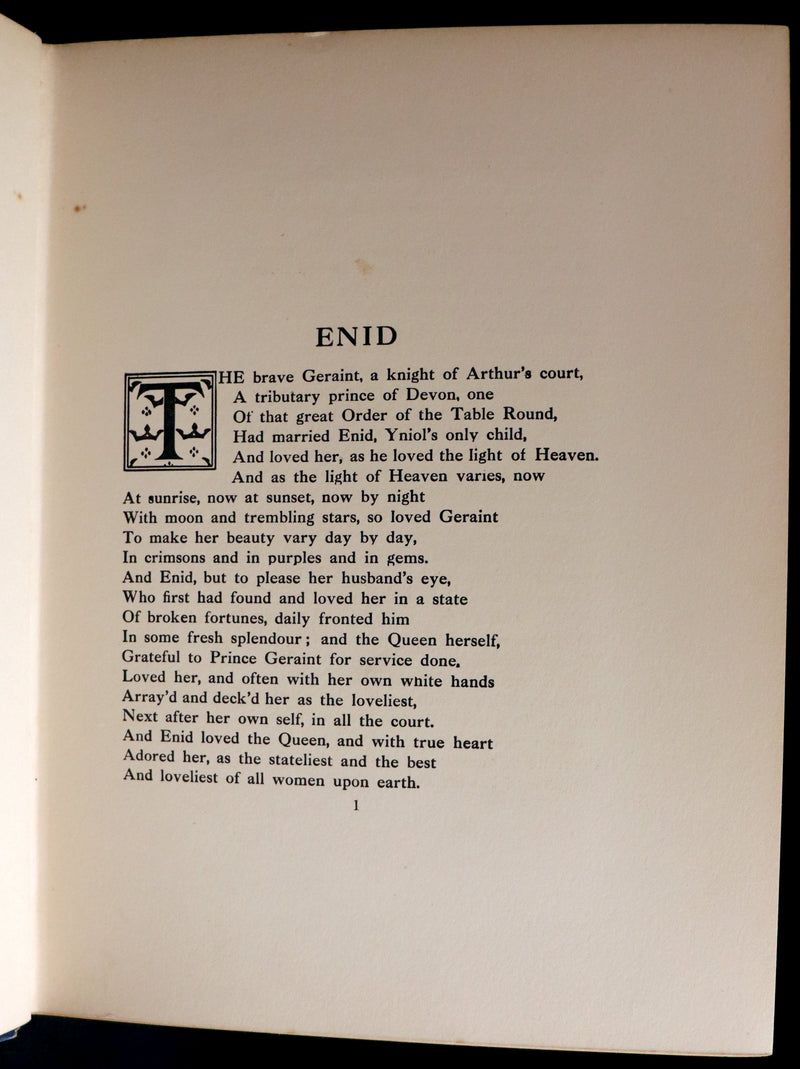 1911 First Edition Illustrated by Pre-Raphaelite Eleanor Fortescue Brickdale - Legend of King Arthur - Idylls of the King.
