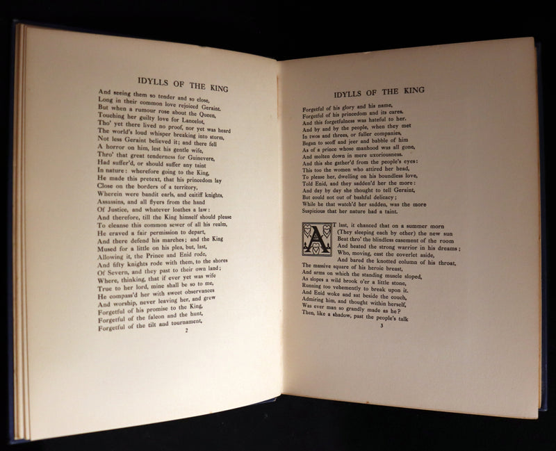 1911 First Edition Illustrated by Pre-Raphaelite Eleanor Fortescue Brickdale - Legend of King Arthur - Idylls of the King.