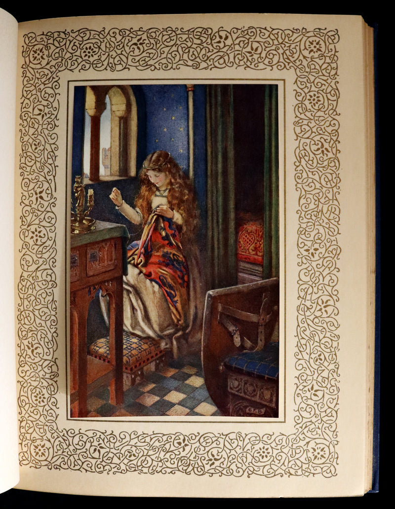 1911 First Edition Illustrated by Pre-Raphaelite Eleanor Fortescue Brickdale - Legend of King Arthur - Idylls of the King.