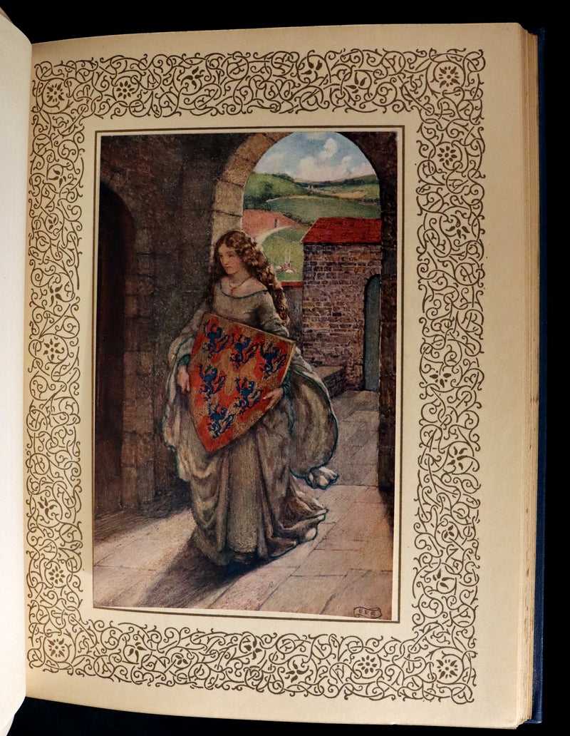 1911 First Edition Illustrated by Pre-Raphaelite Eleanor Fortescue Brickdale - Legend of King Arthur - Idylls of the King.