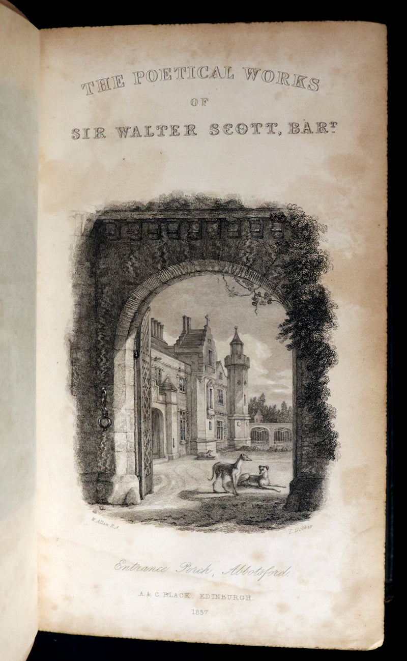 1860 Rare Book ~ The Poetical Works of Sir Walter Scott. Lady of the Lake. Illustrated.