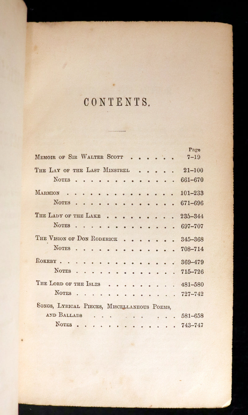 1860 Rare Book ~ The Poetical Works of Sir Walter Scott. Lady of the Lake. Illustrated.
