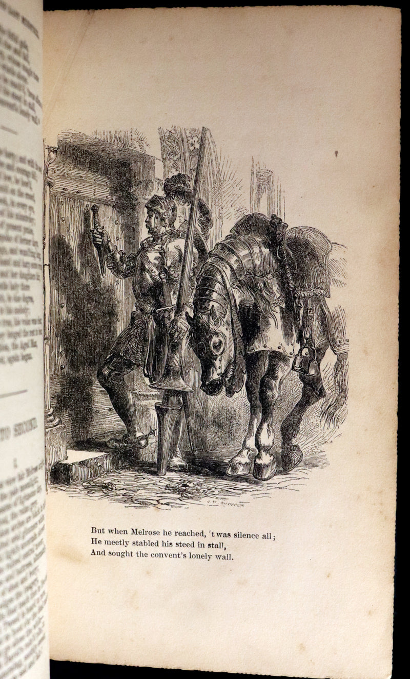 1860 Rare Book ~ The Poetical Works of Sir Walter Scott. Lady of the Lake. Illustrated.