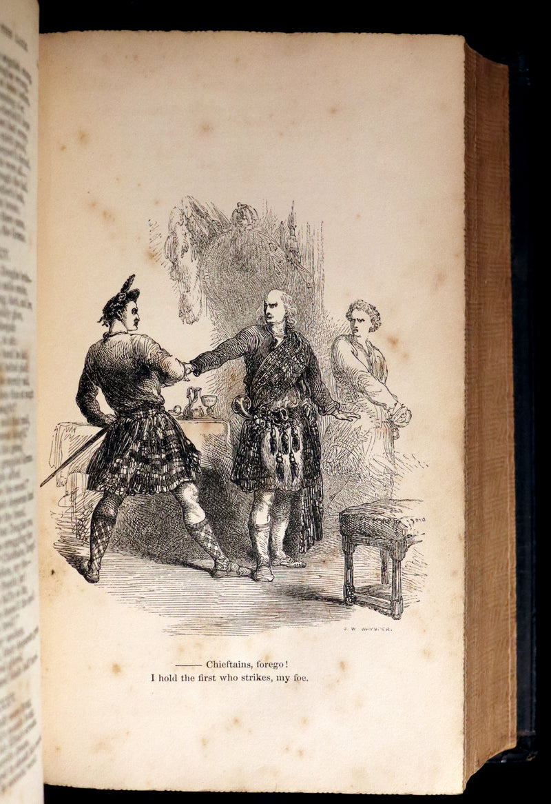 1860 Rare Book ~ The Poetical Works of Sir Walter Scott. Lady of the Lake. Illustrated.