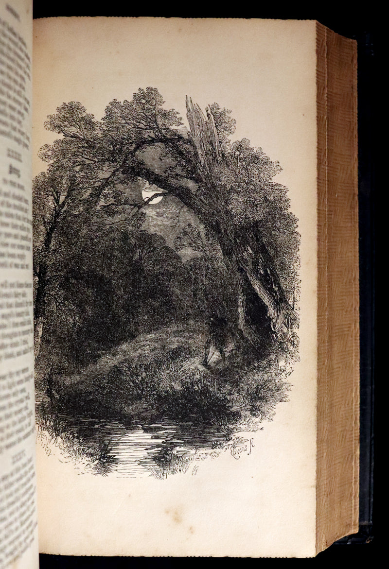 1860 Rare Book ~ The Poetical Works of Sir Walter Scott. Lady of the Lake. Illustrated.