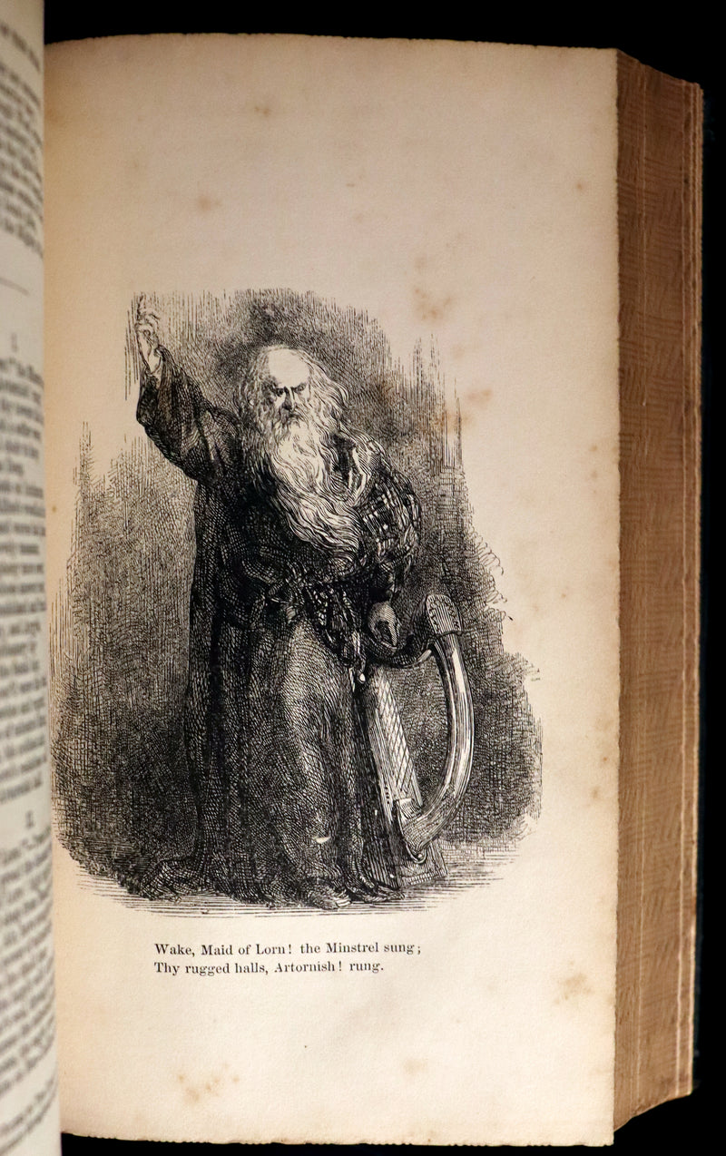 1860 Rare Book ~ The Poetical Works of Sir Walter Scott. Lady of the Lake. Illustrated.