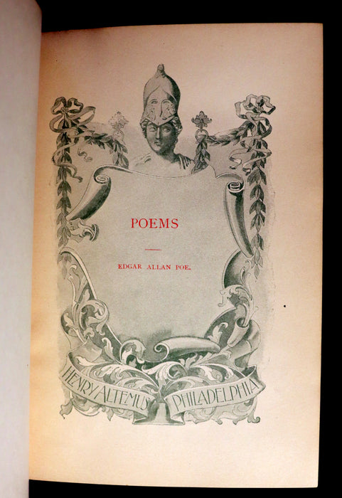 1895 Rare Book - The Raven and other POEMS by Edgar Allan POE. Illustrated.