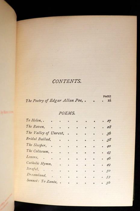 1895 Rare Book - The Raven and other POEMS by Edgar Allan POE. Illustrated.