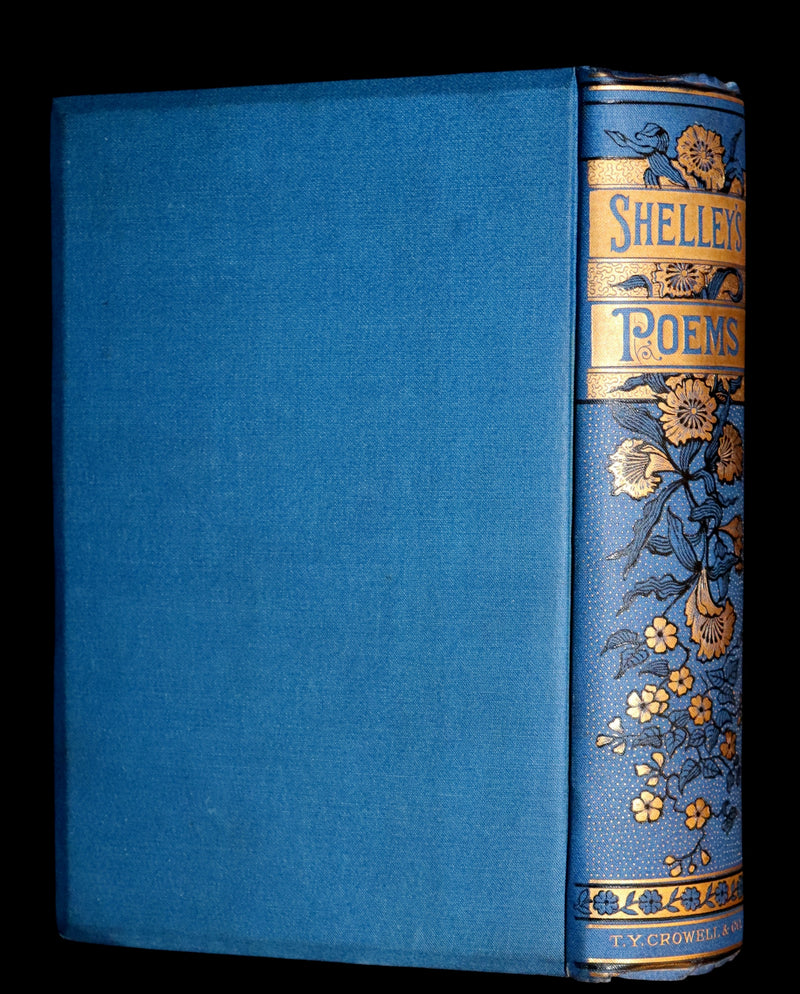 1885 Rare Victorian Book - Poetical Works of Percy Bysshe Shelley, English Romantic Poet.