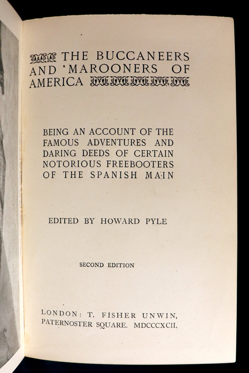 1892 Scarce Book - Pirates -The Buccaneers And Marooners Of America by Howard Pyle.