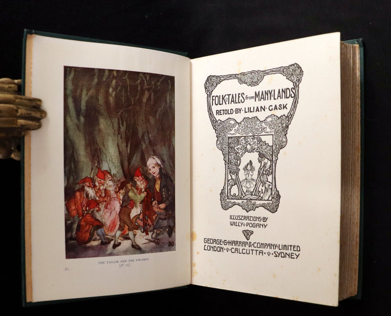 1910 Rare 1st Edition - Folk Tales from Many Lands by Lilian Gask illustrated by Willy Pogany.