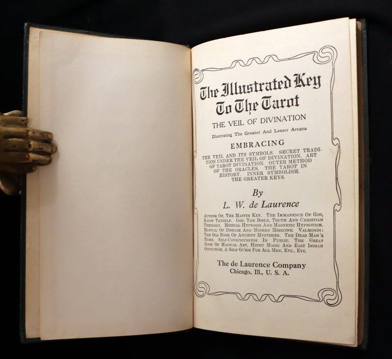 1918 Scarce Color Edition - The Illustrated KEY to the TAROT, The Veil of Divination by de Laurence.
