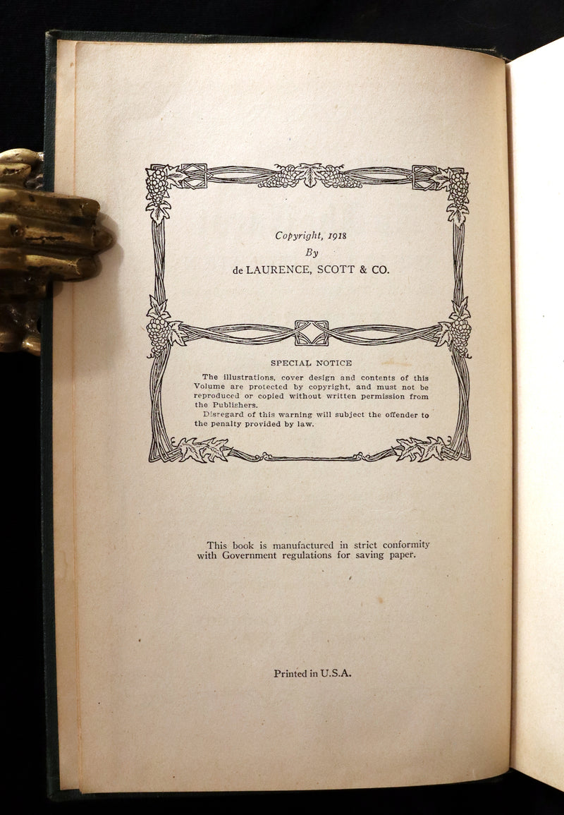 1918 Scarce Color Edition - The Illustrated KEY to the TAROT, The Veil of Divination by de Laurence.