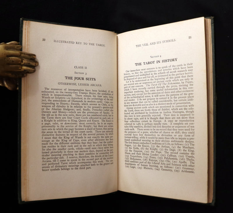 1918 Scarce Color Edition - The Illustrated KEY to the TAROT, The Veil of Divination by de Laurence.