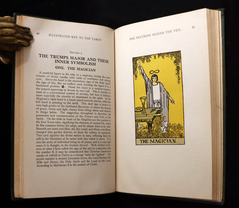 1918 Scarce Color Edition - The Illustrated KEY to the TAROT, The Veil of Divination by de Laurence.