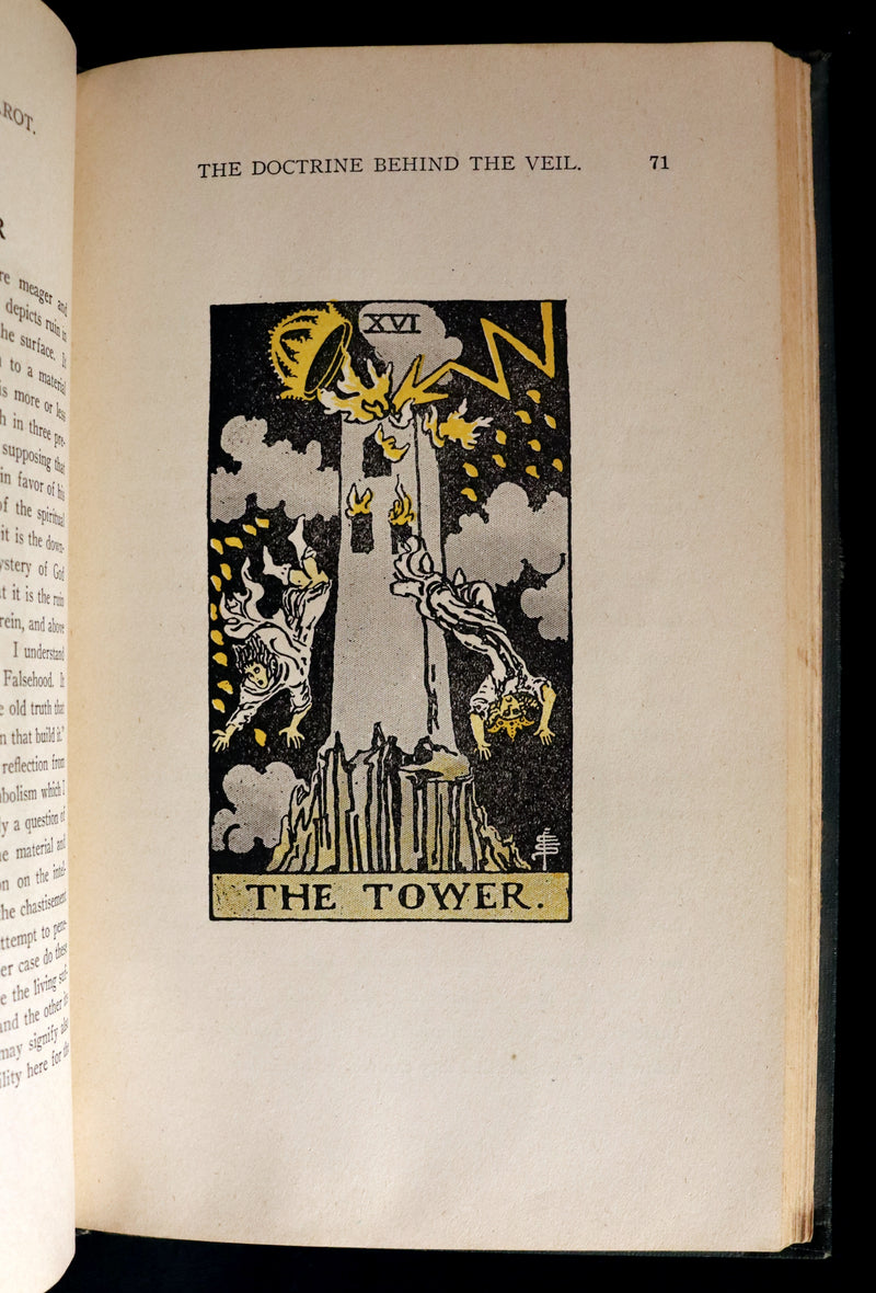 1918 Scarce Color Edition - The Illustrated KEY to the TAROT, The Veil of Divination by de Laurence.