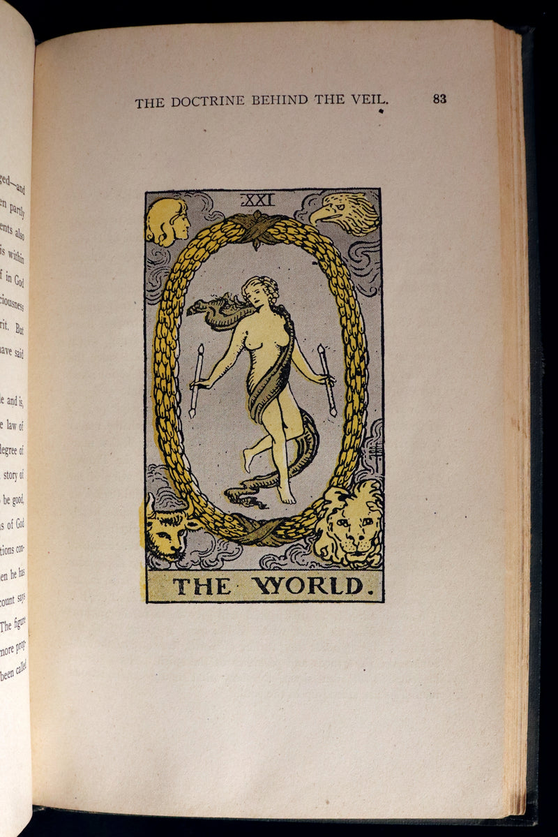 1918 Scarce Color Edition - The Illustrated KEY to the TAROT, The Veil of Divination by de Laurence.