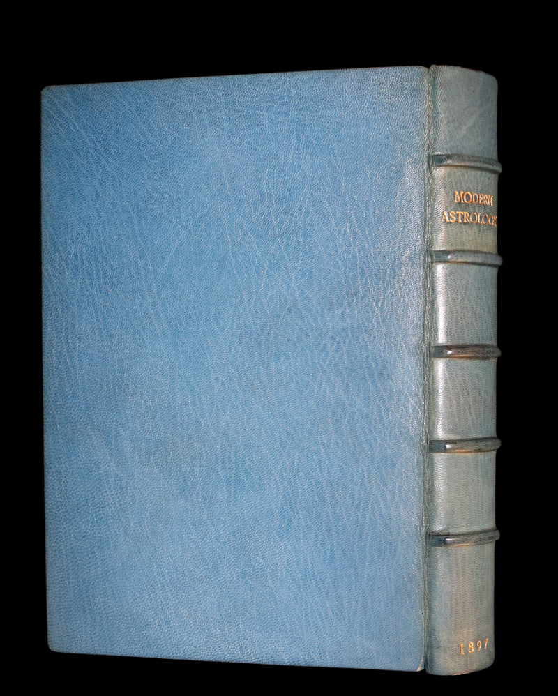 1897 Scarce Book bound by Zaehnsdorf for Asprey - MODERN ASTROLOGY - The Astrologers' Magazine by Alan Leo. Copy of Governor Charles Edison.