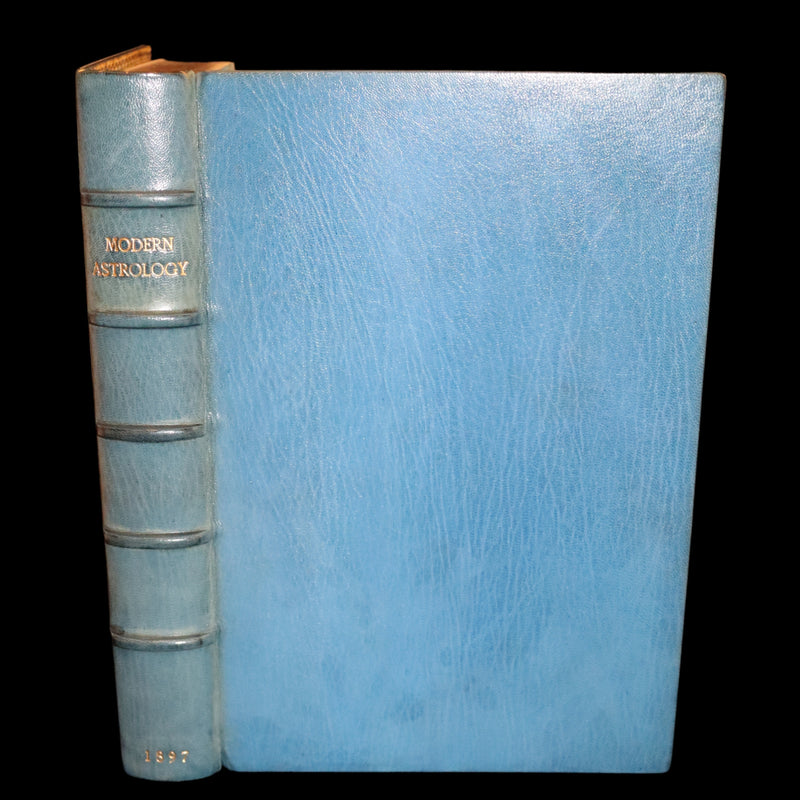 1897 Scarce Book bound by Zaehnsdorf for Asprey - MODERN ASTROLOGY - The Astrologers' Magazine by Alan Leo. Copy of Governor Charles Edison.