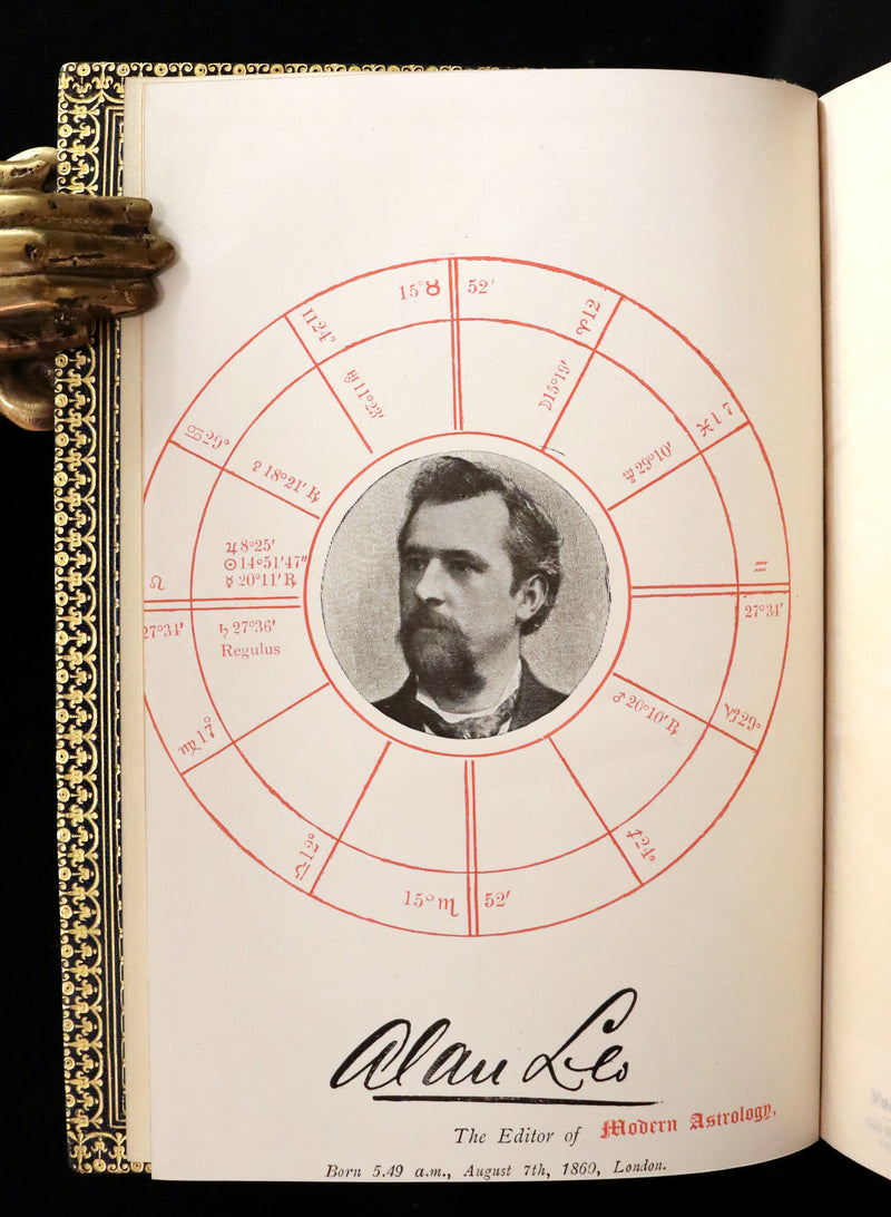 1897 Scarce Book bound by Zaehnsdorf for Asprey - MODERN ASTROLOGY - The Astrologers' Magazine by Alan Leo. Copy of Governor Charles Edison.
