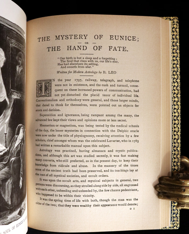 1897 Scarce Book bound by Zaehnsdorf for Asprey - MODERN ASTROLOGY - The Astrologers' Magazine by Alan Leo. Copy of Governor Charles Edison.