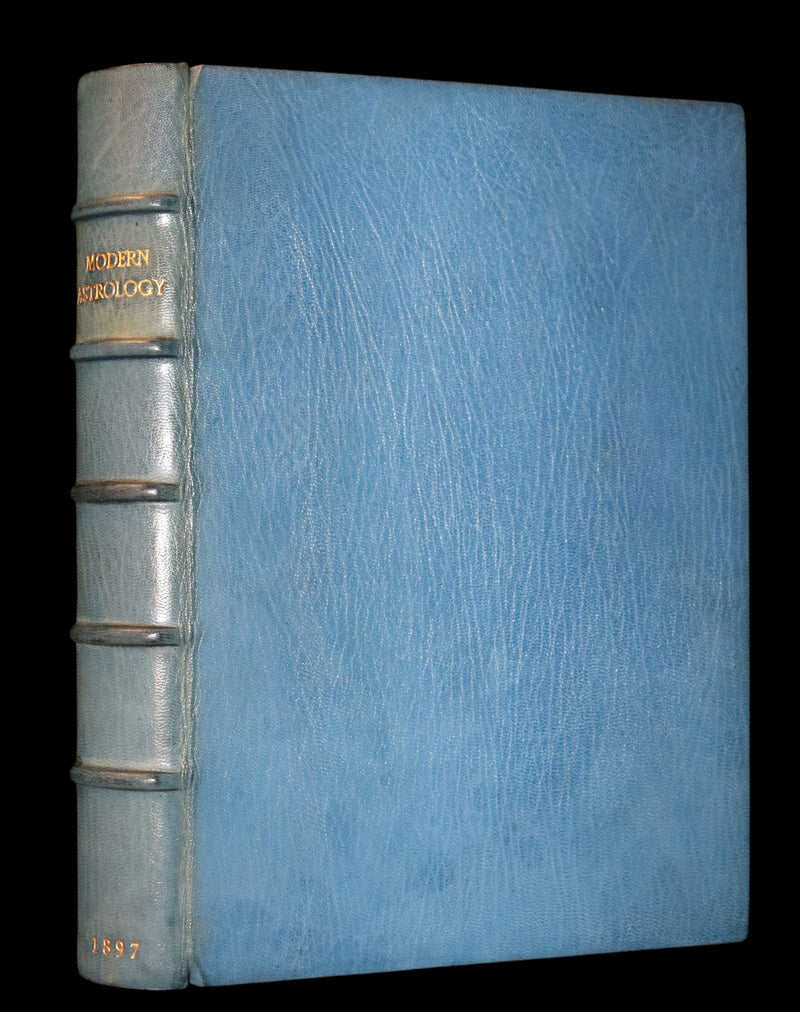 1897 Scarce Book bound by Zaehnsdorf for Asprey - MODERN ASTROLOGY - The Astrologers' Magazine by Alan Leo. Copy of Governor Charles Edison.