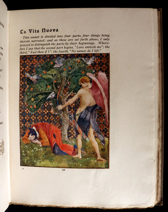 1916 Scarce Book - LA VITA NUOVA - The NEW LIFE by DANTE ALIGHIERI Translated by Dante Gabriel Rossetti Illustrated by Evelyn Paul.