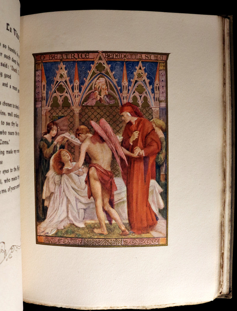 1916 Scarce Book - LA VITA NUOVA - The NEW LIFE by DANTE ALIGHIERI Translated by Dante Gabriel Rossetti Illustrated by Evelyn Paul.