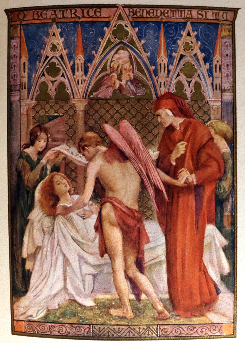 1916 Scarce Book - LA VITA NUOVA - The NEW LIFE by DANTE ALIGHIERI Translated by Dante Gabriel Rossetti Illustrated by Evelyn Paul.