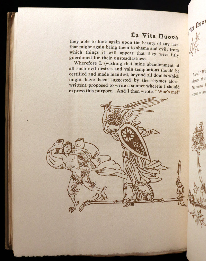 1916 Scarce Book - LA VITA NUOVA - The NEW LIFE by DANTE ALIGHIERI Translated by Dante Gabriel Rossetti Illustrated by Evelyn Paul.