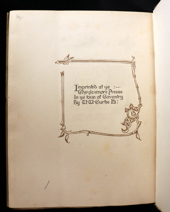 1916 Scarce Book - LA VITA NUOVA - The NEW LIFE by DANTE ALIGHIERI Translated by Dante Gabriel Rossetti Illustrated by Evelyn Paul.