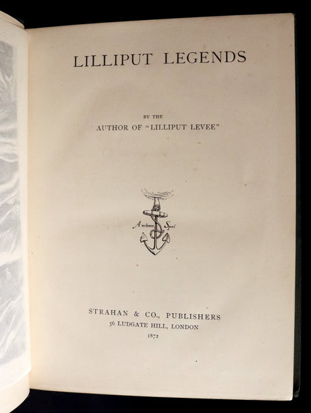 1872 Scarce 1stED - LILLIPUT LEGENDS illustrated by Pre-Raphaelite John Everett Millais & others.