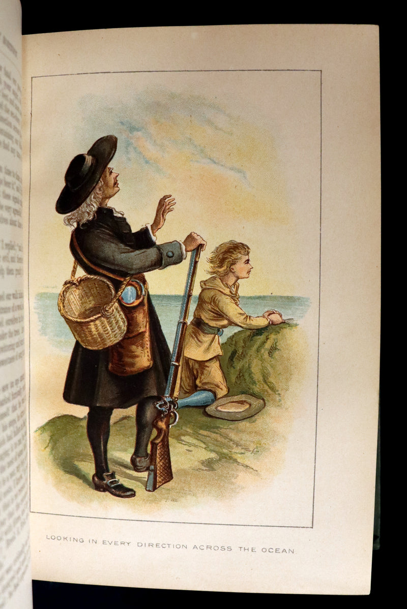 1891 Rare Victorian Book - The Swiss Family Robinson or, The Adventures of a Shipwrecked family on an Uninhabited Island Near new Guinea.