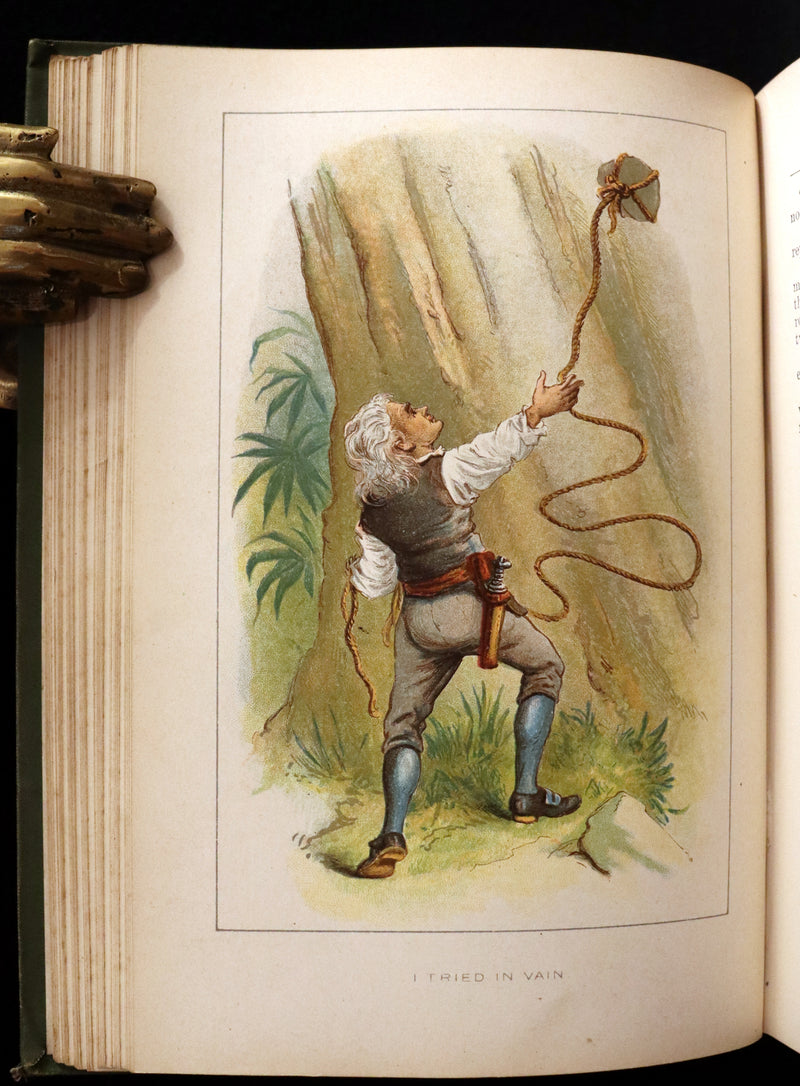 1891 Rare Victorian Book - The Swiss Family Robinson or, The Adventures of a Shipwrecked family on an Uninhabited Island Near new Guinea.