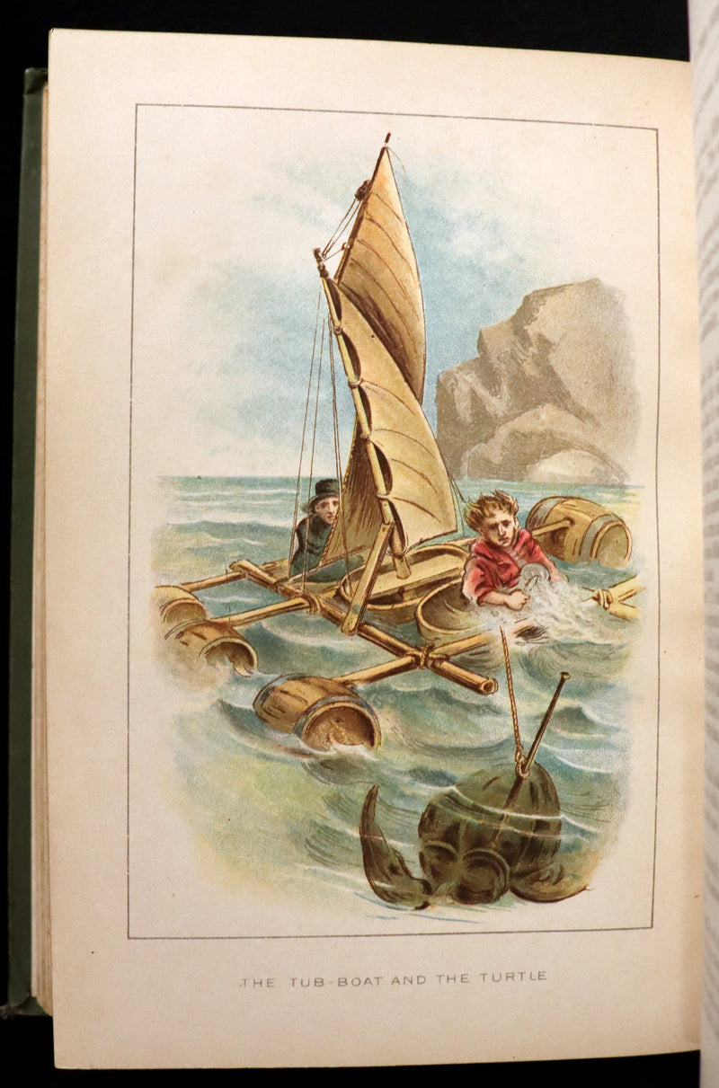 1891 Rare Victorian Book - The Swiss Family Robinson or, The Adventures of a Shipwrecked family on an Uninhabited Island Near new Guinea.