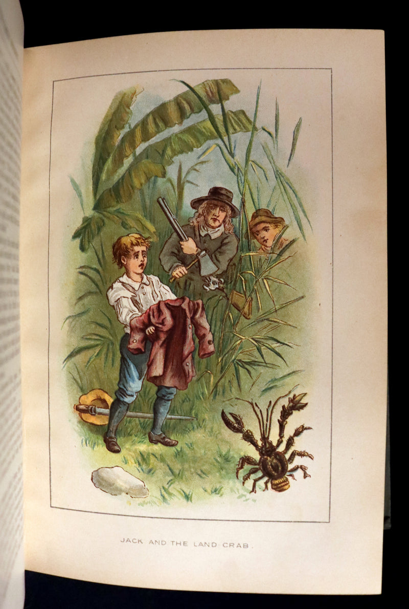 1891 Rare Victorian Book - The Swiss Family Robinson or, The Adventures of a Shipwrecked family on an Uninhabited Island Near new Guinea.