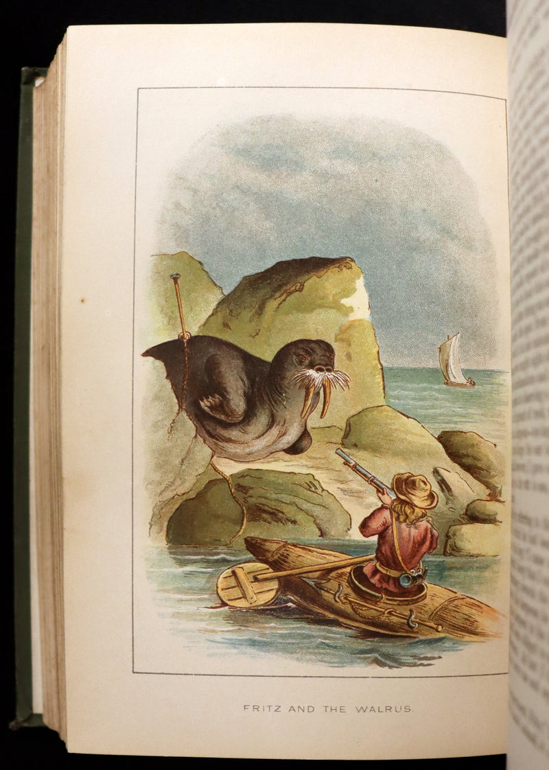 1891 Rare Victorian Book - The Swiss Family Robinson or, The Adventures of a Shipwrecked family on an Uninhabited Island Near new Guinea.