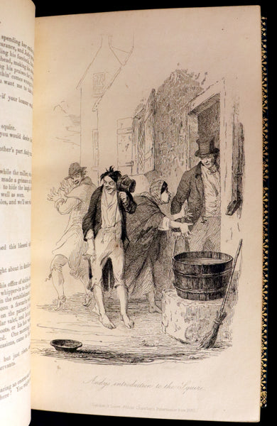 1842 1stED in a Beautiful Riviere Binding - Handy Andy, A Tale Of Irish Life written and illustrated by Samuel Lover.