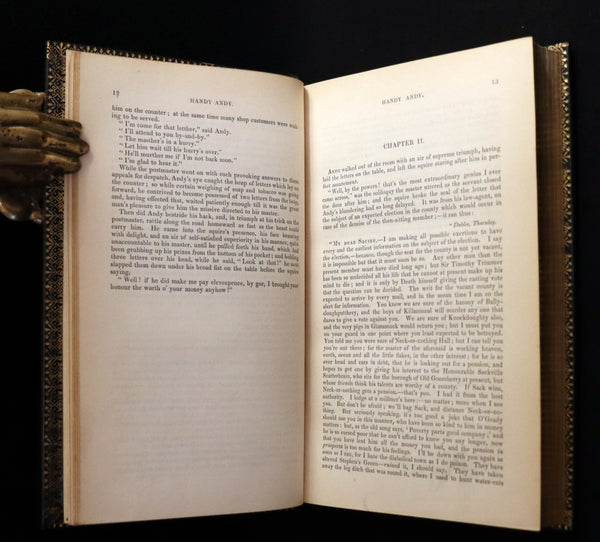 1842 1stED in a Beautiful Riviere Binding - Handy Andy, A Tale Of Irish Life written and illustrated by Samuel Lover.