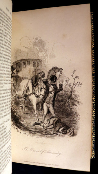 1842 1stED in a Beautiful Riviere Binding - Handy Andy, A Tale Of Irish Life written and illustrated by Samuel Lover.