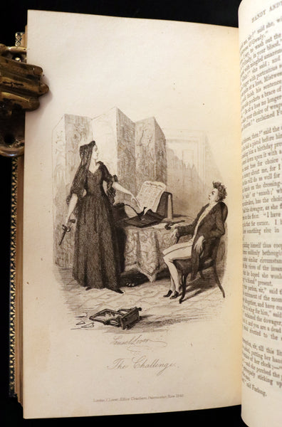 1842 1stED in a Beautiful Riviere Binding - Handy Andy, A Tale Of Irish Life written and illustrated by Samuel Lover.