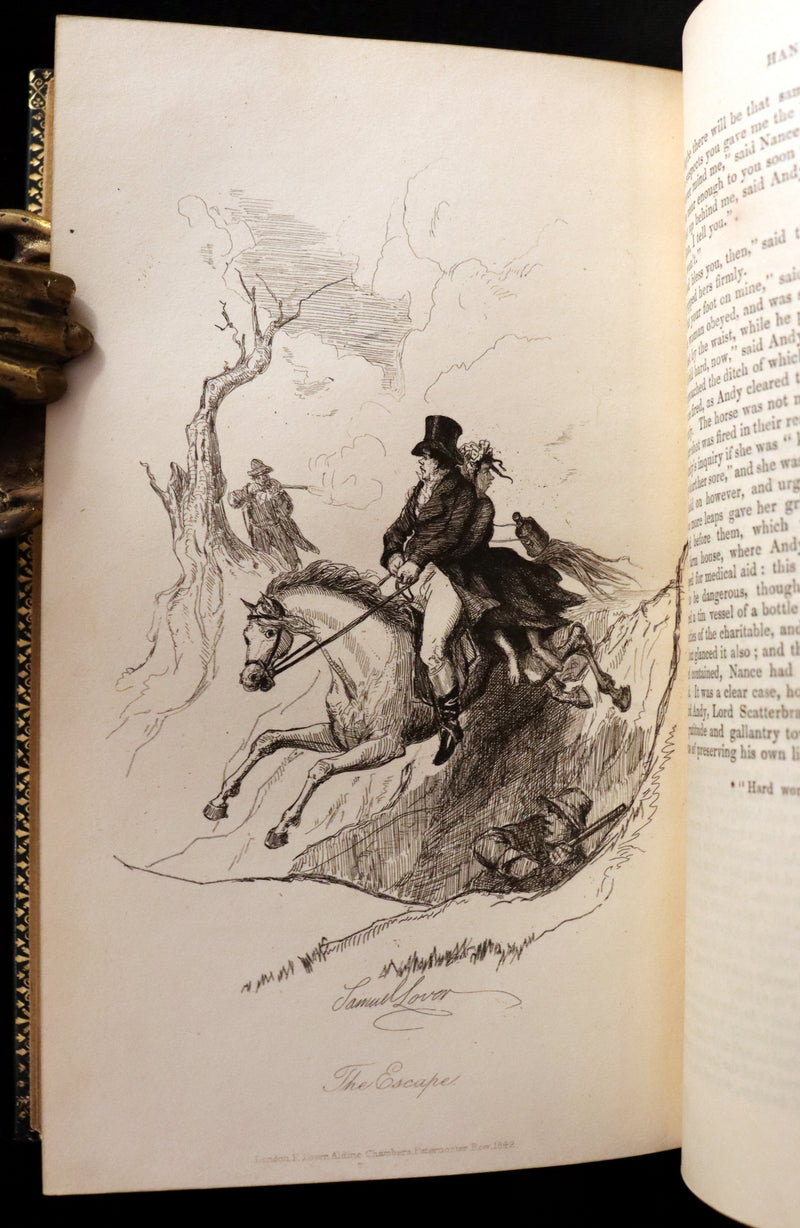 1842 1stED in a Beautiful Riviere Binding - Handy Andy, A Tale Of Irish Life written and illustrated by Samuel Lover.