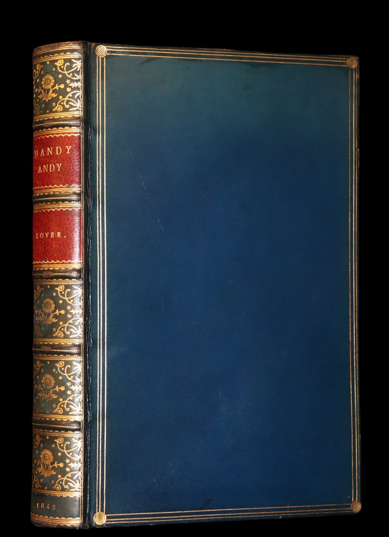 1842 1stED in a Beautiful Riviere Binding - Handy Andy, A Tale Of Irish Life written and illustrated by Samuel Lover.