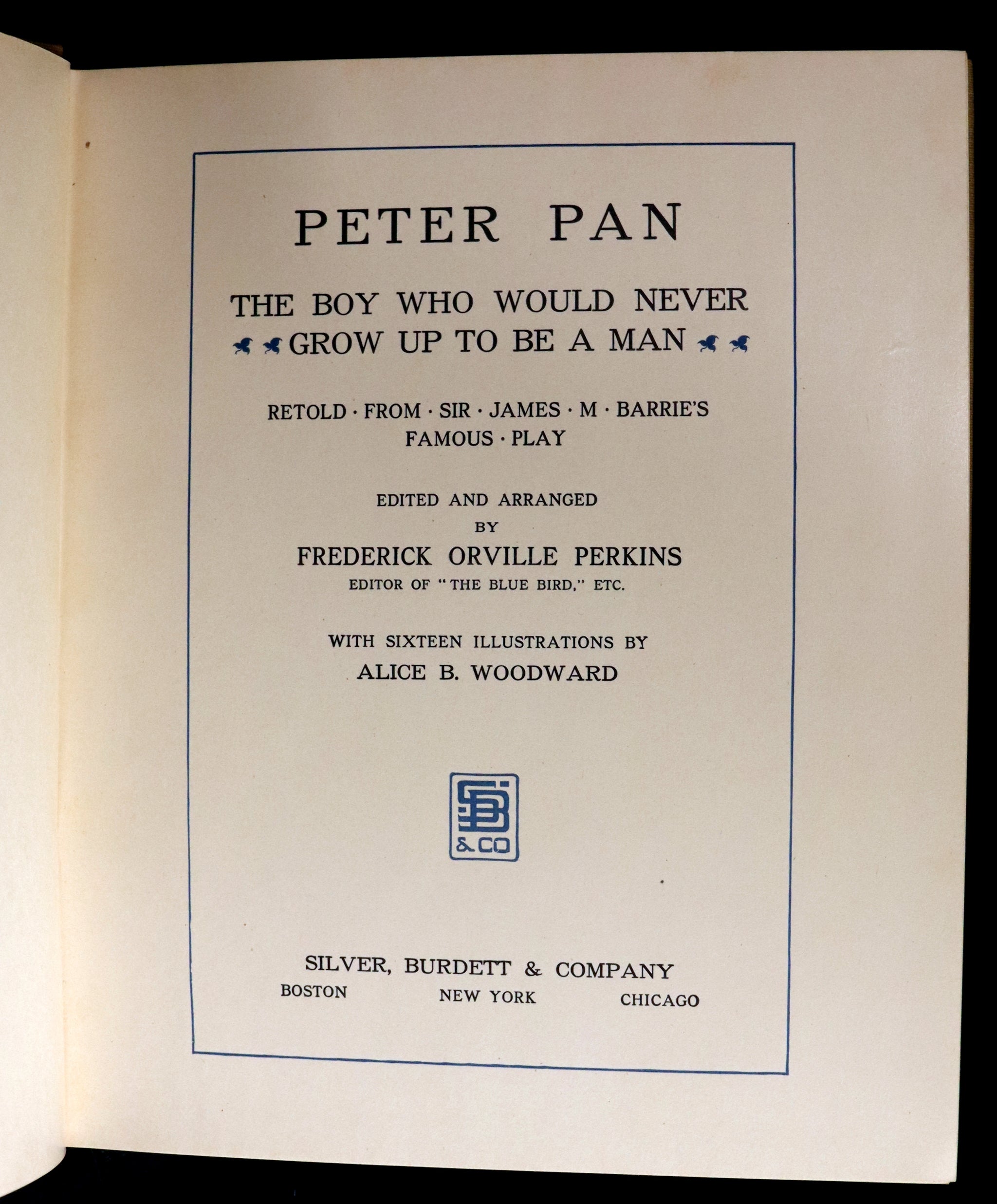 1916 Rare Book - Peter Pan, the Boy Who Would Never Grow Up to Be a Ma –  MFLIBRA - Antique Books