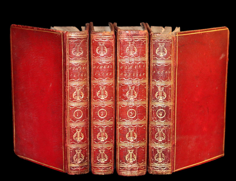 1794 Scarce Complete Book Set - The ODYSSEY, The ILIAD & Battle of the Frogs and Mice by HOMER. Illustrated + Map.