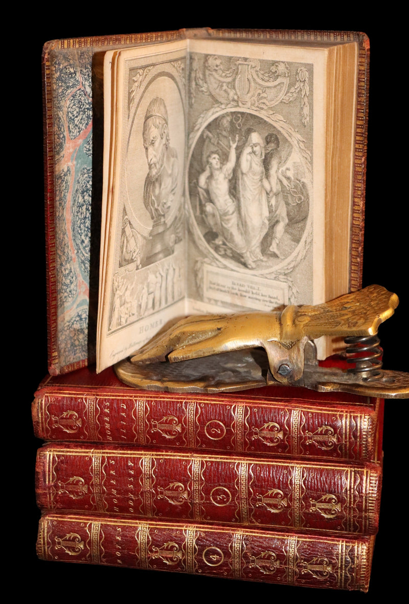 1794 Scarce Complete Book Set - The ODYSSEY, The ILIAD & Battle of the Frogs and Mice by HOMER. Illustrated + Map.